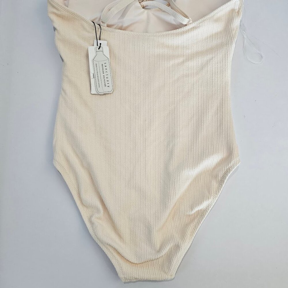 Sanctuary Swim Sandbar Solid One-Shoulder One-Piece - Picture 8 of 11